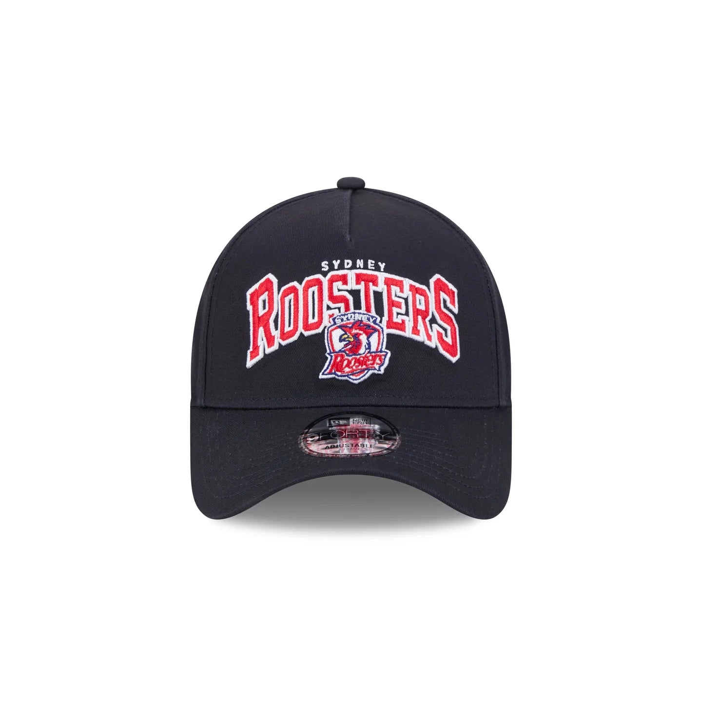 Sydney Roosters Hat - Navy Logo Arch 9Forty A-Frame NRL Snapback Cap - New Era